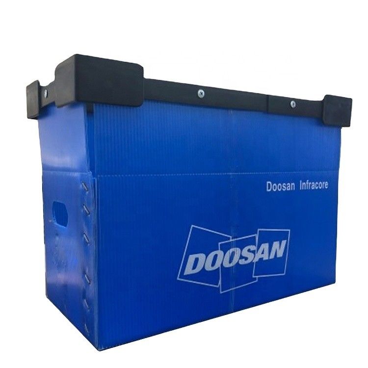 300kg bleu chargeant la boîte à palette en plastique pliante de Coreflute de boîte en plastique de surbau