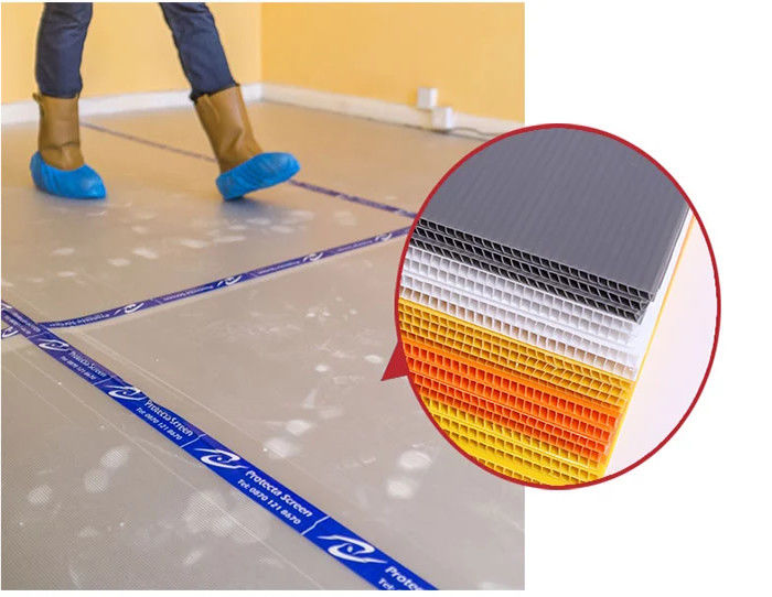 feuille blanche de Corflute de protection de plancher de 6mm 12mm Correx ignifuge