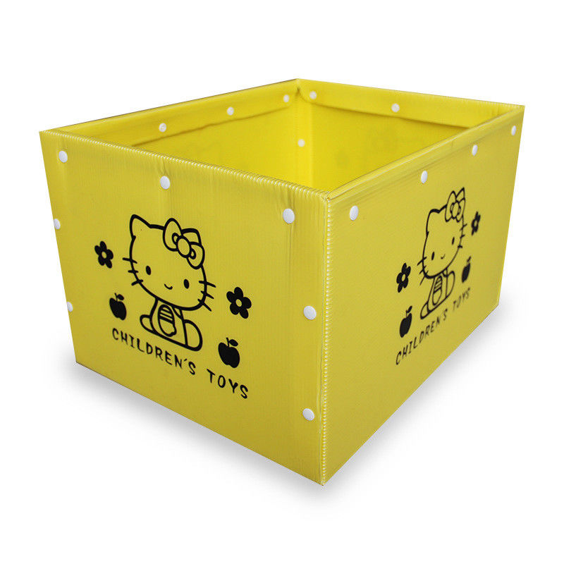 Boîte de rangement en plastique ondulé en pp bon marché avec couvercle