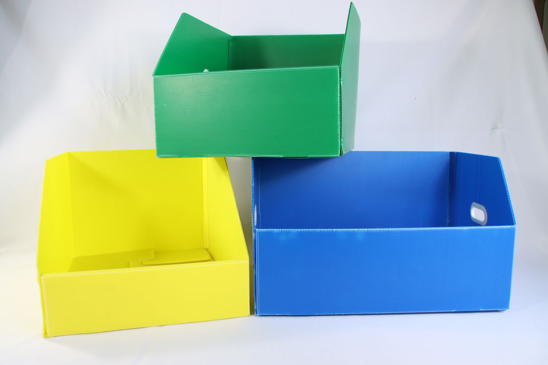1.5mm-30mm pp a ridé vert-bleu blanc de boîtes de conditionnement en plastique