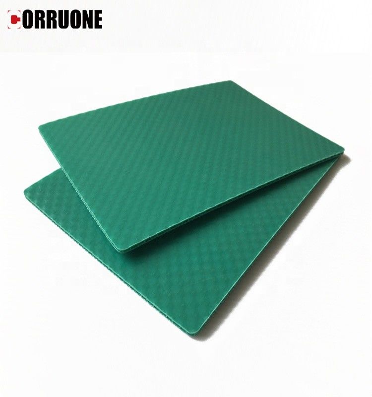 Panneau jaune coloré de la feuille 2400mm Correx de Coreflute de polypropylène